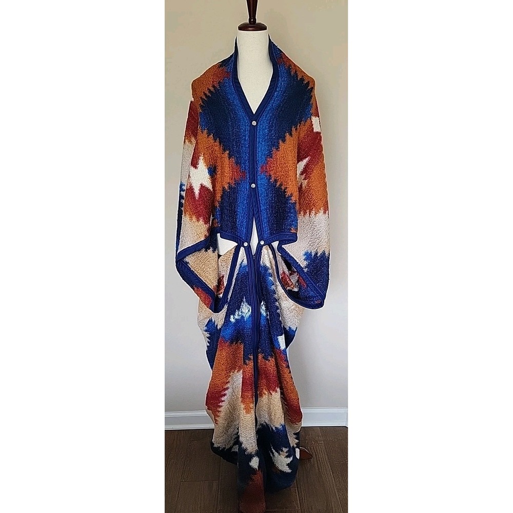 Biederlack Aztec Southwestern Cuddle Wrap Stadium Blanket Wearable Throw Poncho